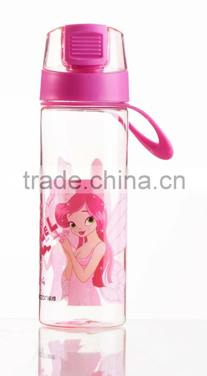 plastic sports bottle with straw/school water bottle for kids /kids water bottle