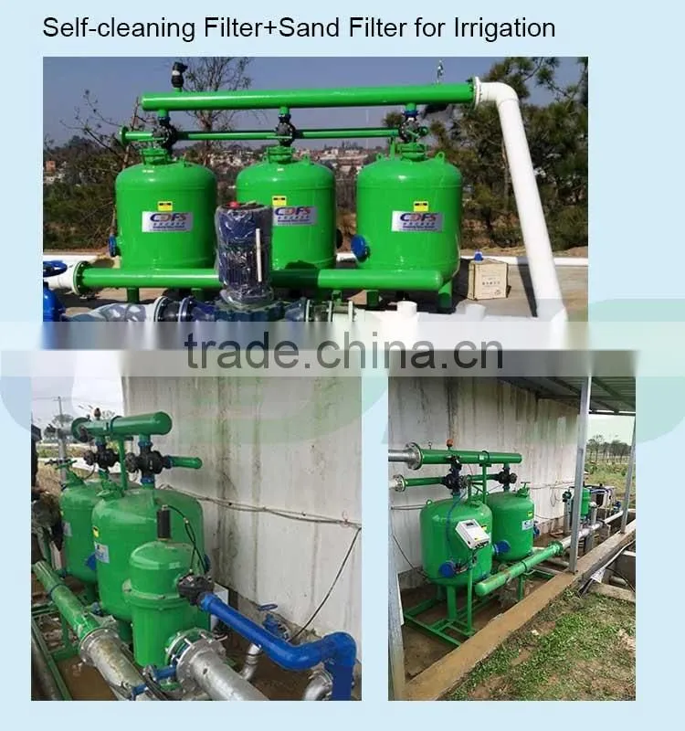 3 inch pipe 30m3/h two tank 600mm sand filter for irrigation