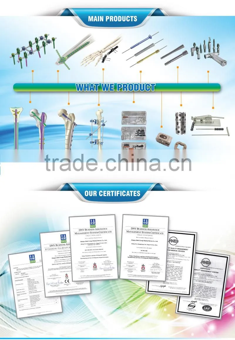 Jinlu OEM ODM avaible femur reconstruction interlocking nail instrument kit, femur nail set, intramedullary nails instrument set