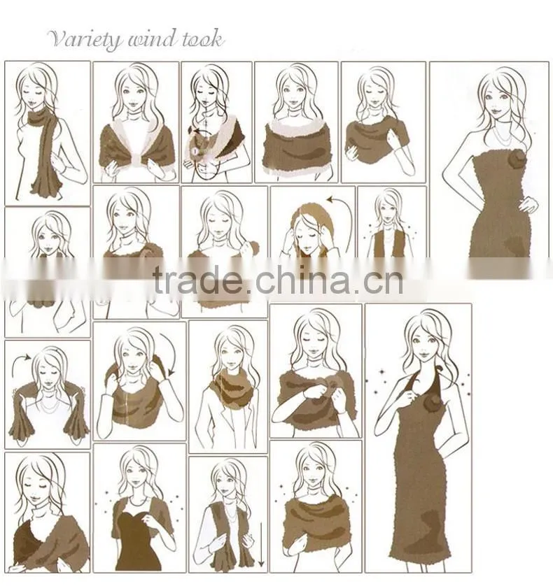 Top Trendy Women Winter Charcoal Fiber Soft Magic Scarf Woolly Knit Scarf Shawl Wrap