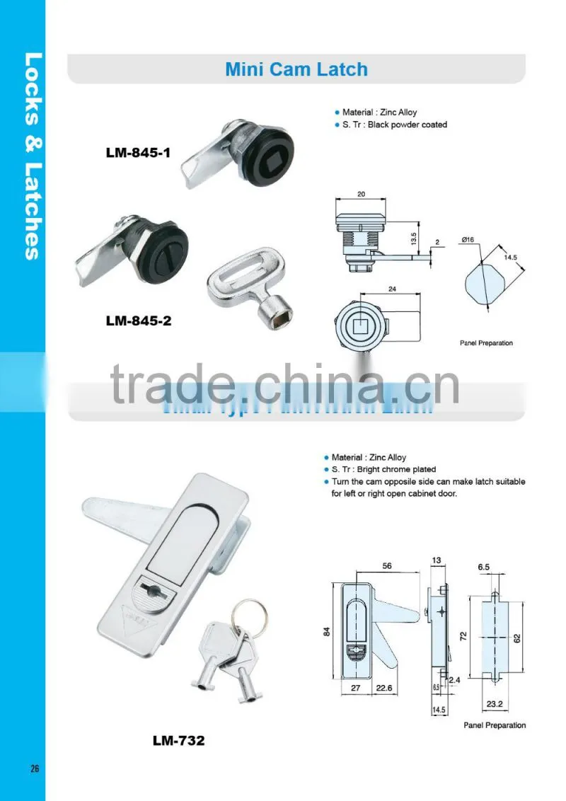 LM-732 electrical panel environment equipment high quality push button panel lock