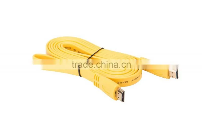 Fashion 1.8m white flat hdmi cable for Multimedia