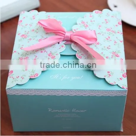 High quality cheap price exquisite gift packaging boxes with ribbon