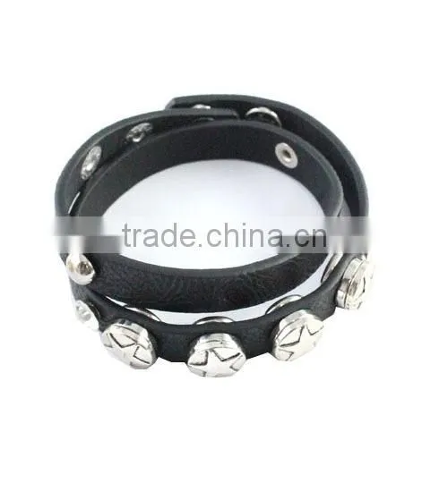 2015 PU DIY Button Bracelet .Star Button