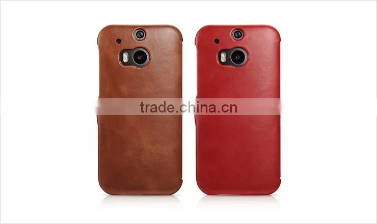 Genuine Leather Right Open Case For HTC ONE M8