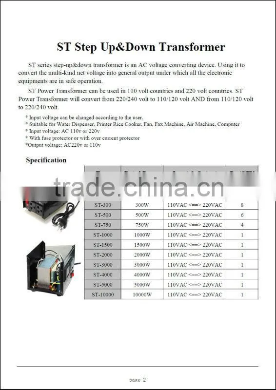 3000w step up&down transformer home use 220v-110v,110-220v voltage vonverter