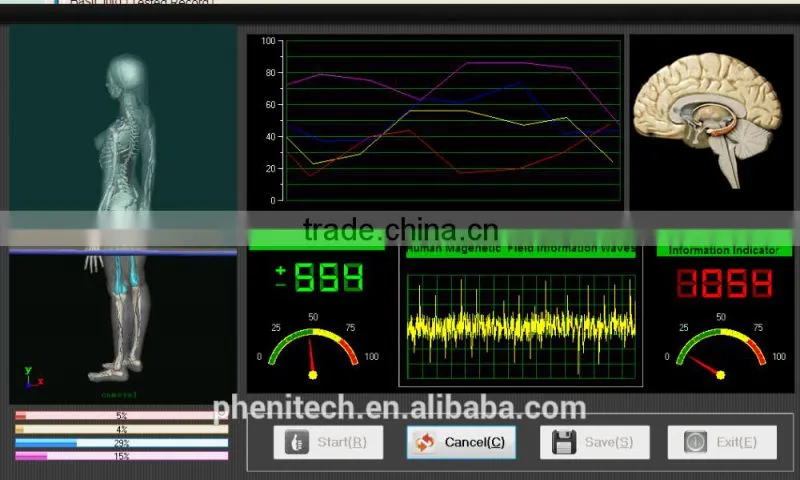 CE.ROHS 4th generation quantum body health analyzer machine 45 reports