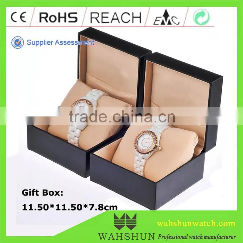 WAH SHUN Newest ladies luxury watches ceramic waterproof watches for sale