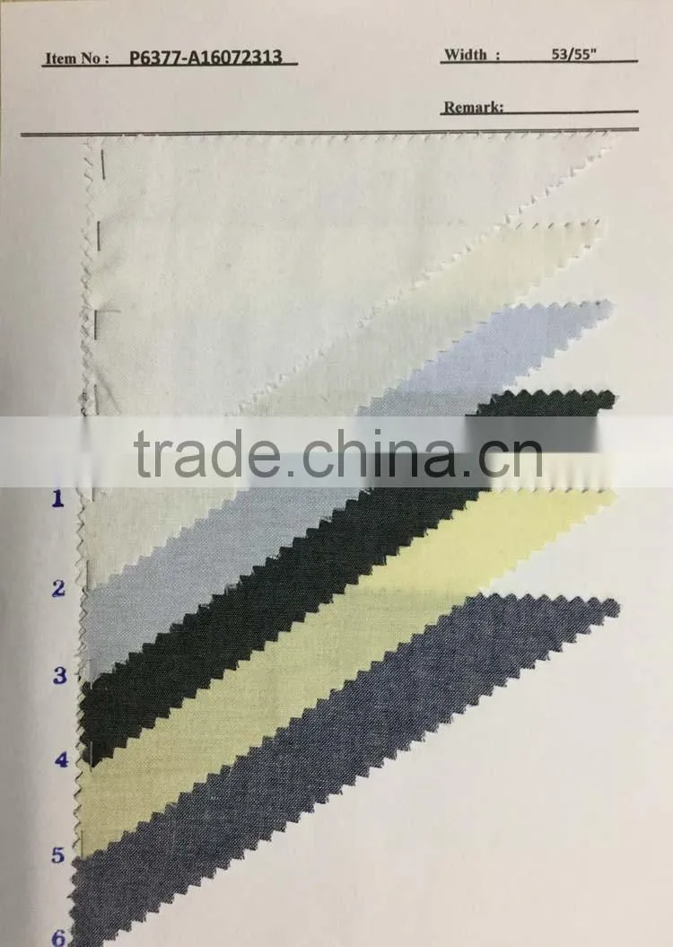 stock cotton oxford shirtting fabric P6377-A16072313