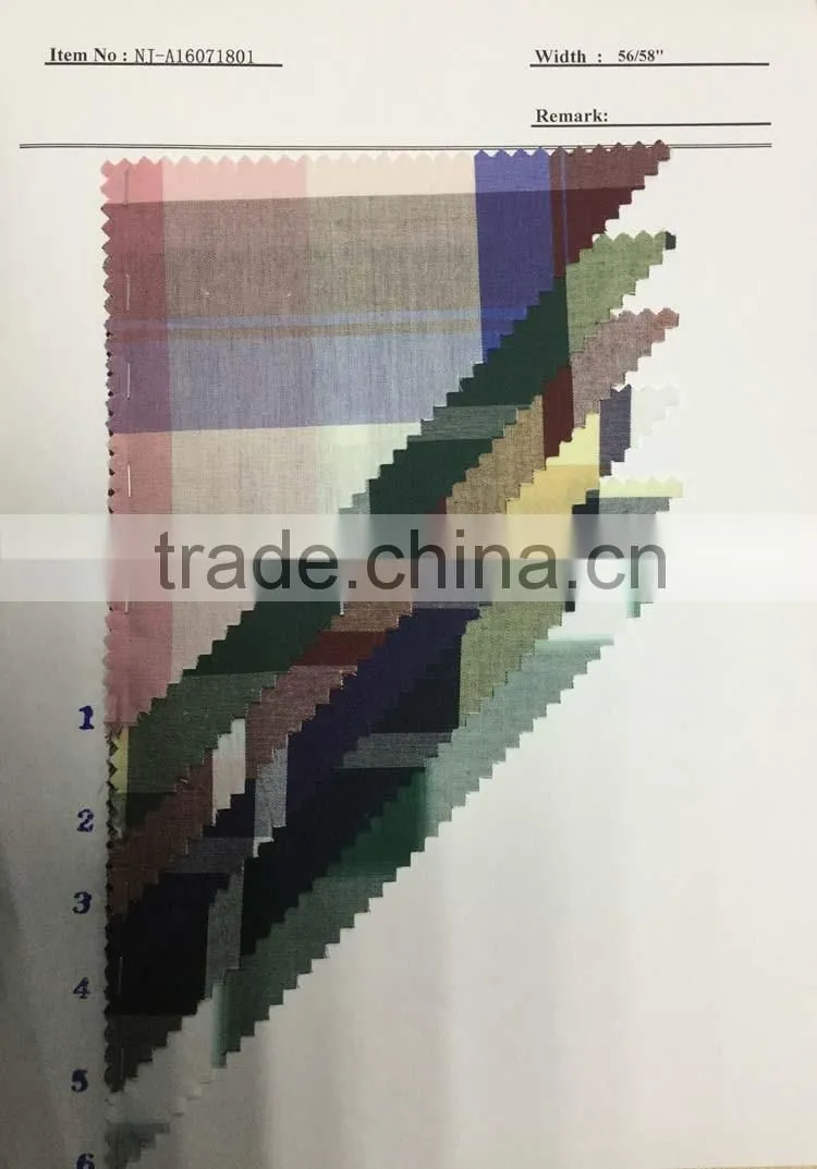 plain yarn dyed shirtting fabric in stock NJ-A16071803