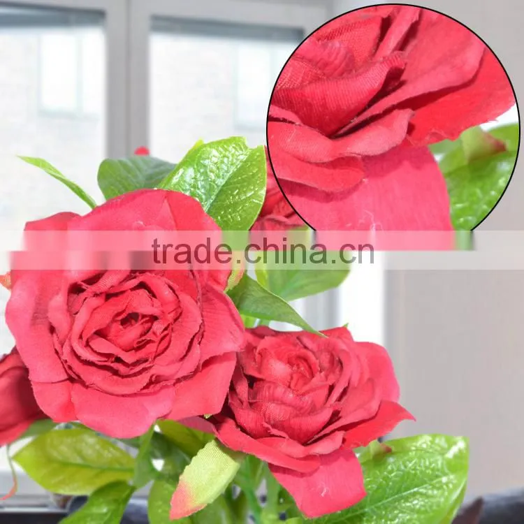 artificial flower rose plastic rose flowers guangdong