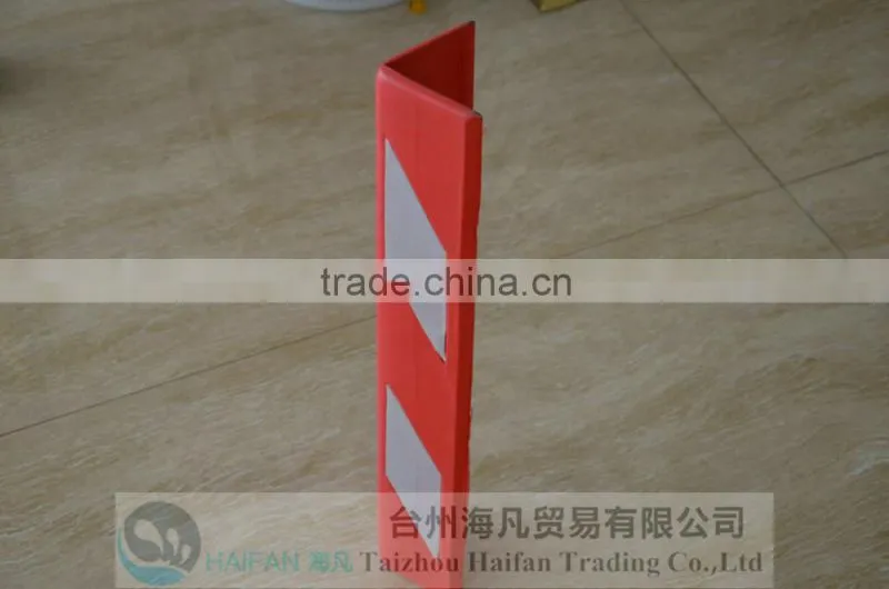 600*100*8mm red EVA wall corner guard for underground garage/ EVA high visibility colourful corner guard for parking safety