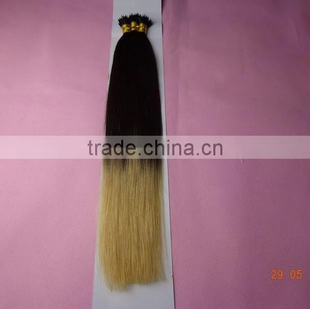 Nano ring virgin remy hair extension ombre bundles hair weaves two tone ombre colored hair weave bundles