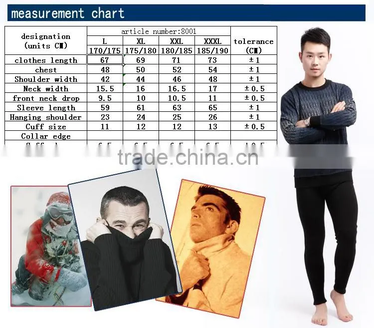 jacquard weave thermal underwear