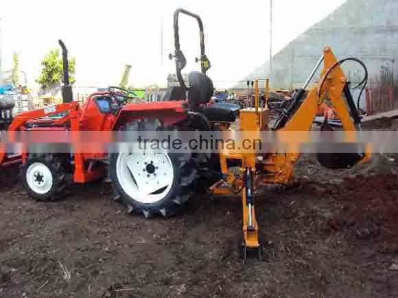 mini tractor excavator/ tractor mounted backhoe excavator with front end loader