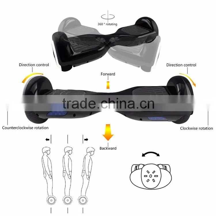 China 6.5 inch electric 2 wheel bluetooth hoverboard balance with Samsung battery