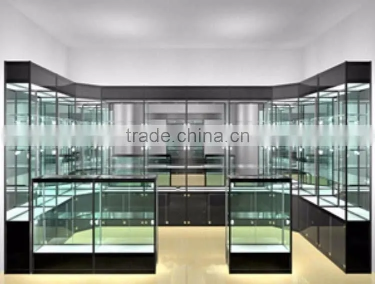 necklaces display showcase/Glass wall showcase