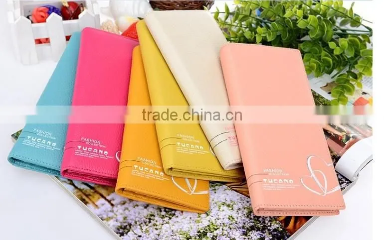 Nice pu leather women wallets with card holder