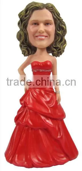 fashion dress resin female figurine