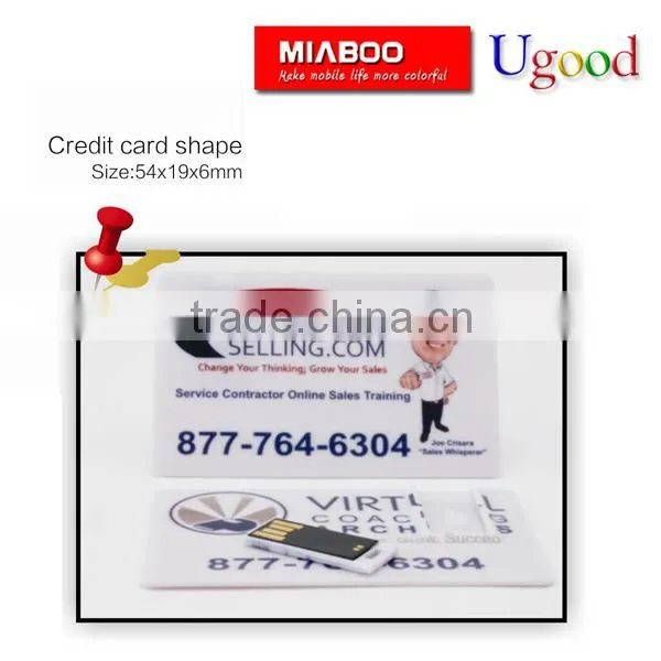 Hot sales usb shape card,printting full color logo on 2sides usb card,plastic metal usb flash drive card