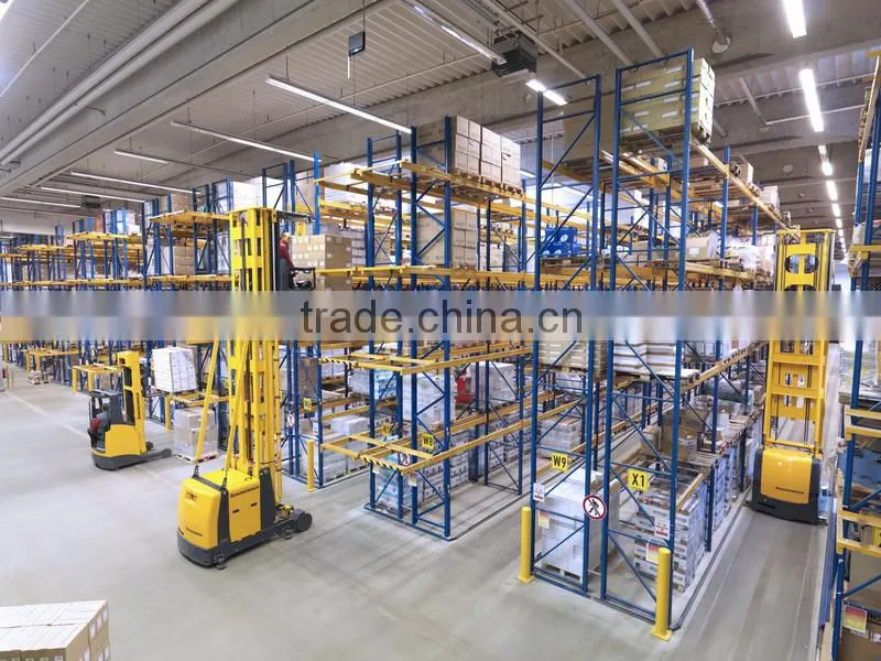 Heavy duty narrow aisle racking for warehouse