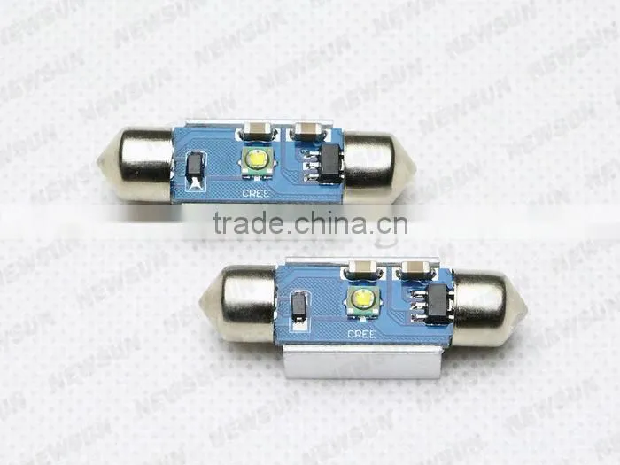 Factory best price led festoon light for all cars, white color car roof lights with one year warranty