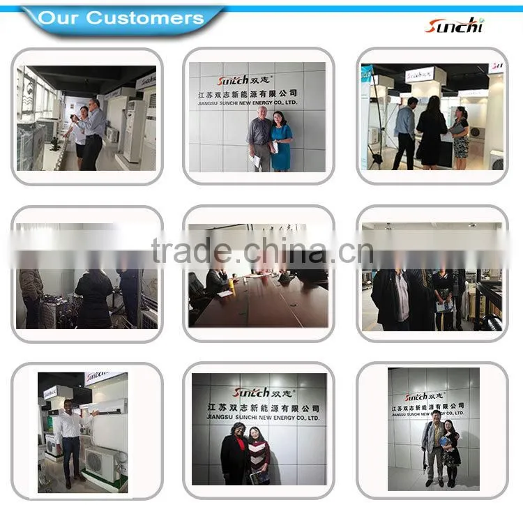 Outlet 85C hot water 12kw/19kw/35kw/70kw/105kw R134a supper COP high temp. air source heat pump industrial heating