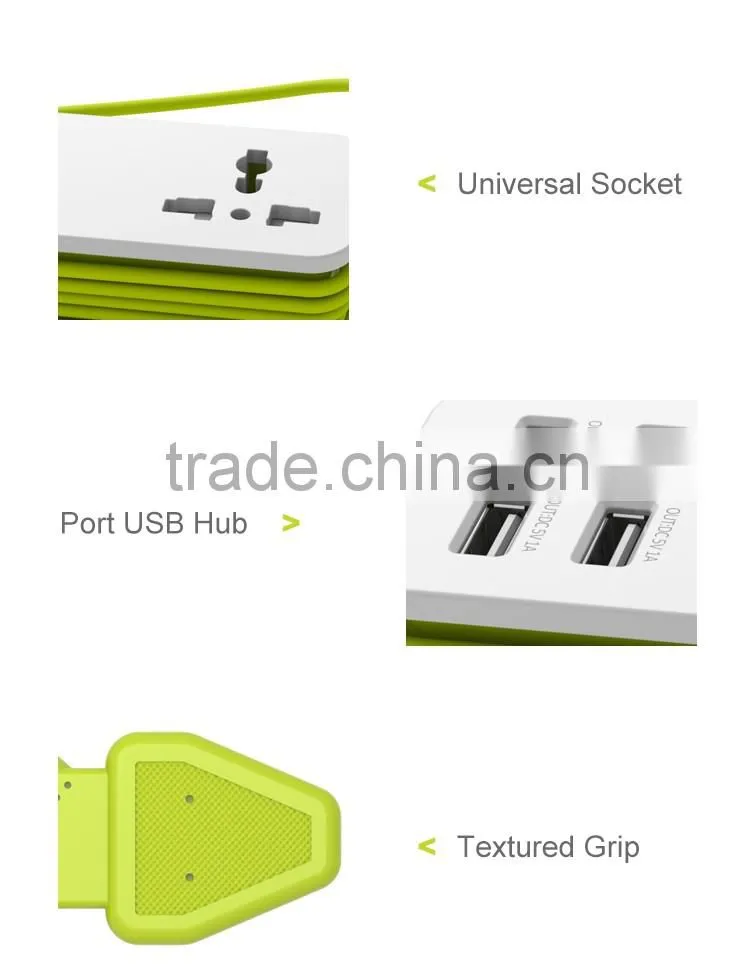 UK Extension Socket With 4 USB Outputs Wall Charger Plug