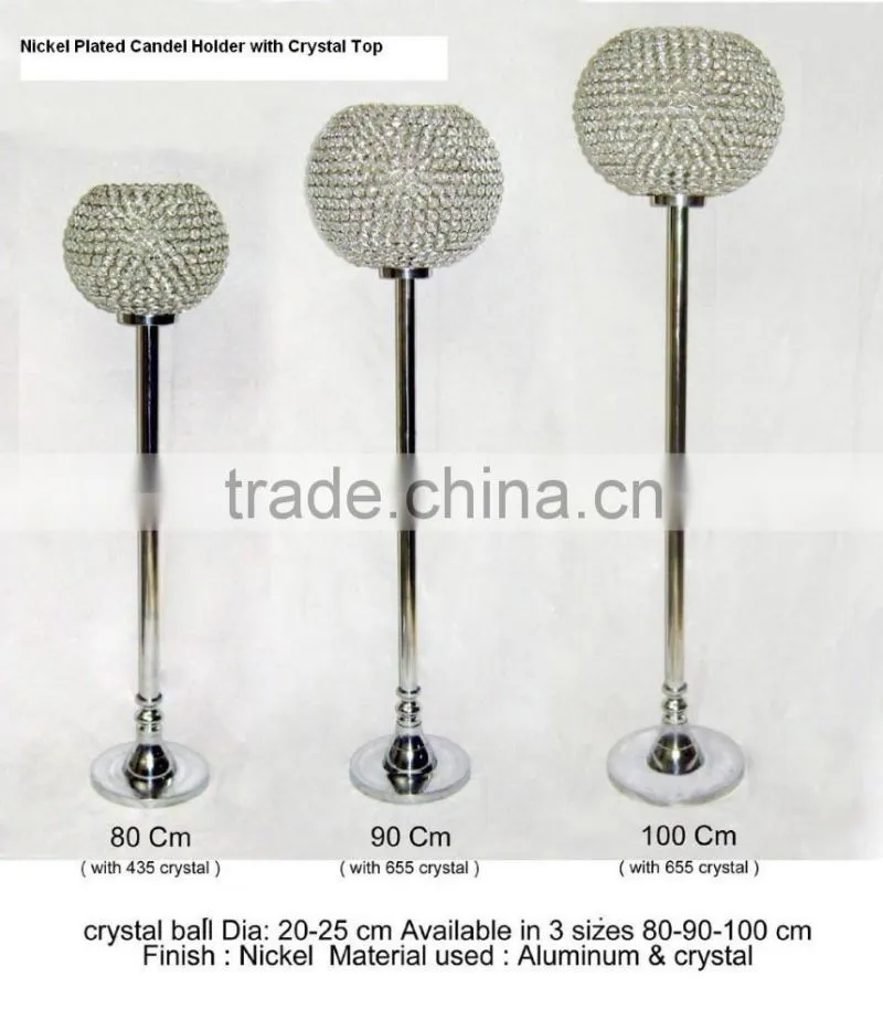 Crystal candelabra centerpieces for wedding table