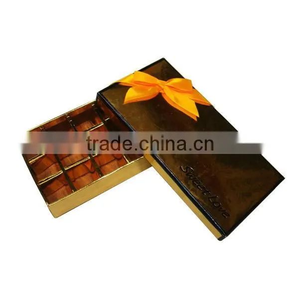 2015 Latest Design Top Quality Wedding Invitation Fancy Wooden Chocolate Box