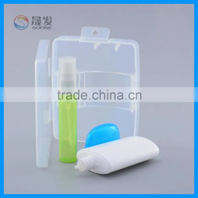 Cosmetic lotion bottle in travelling box