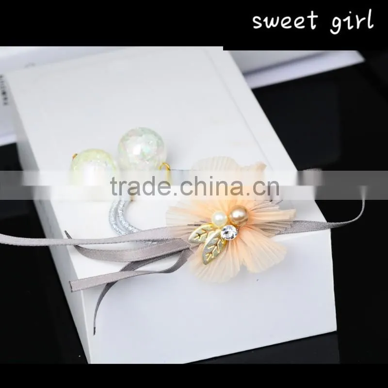 Square Crystal Ponytail Holder Rhinestone Elastic Hair Rope f109