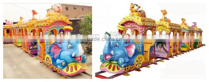 Amusement park elephant mini track tourist train rides for Sale