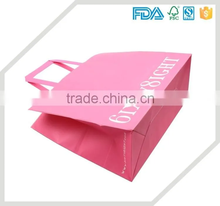 Standard FDA custom matt laminative luxury paper printed shopping bags