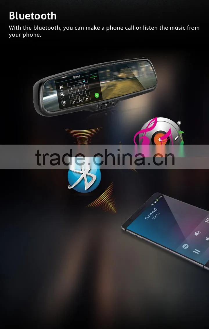 2015 high quality multifunction rearview mirror
