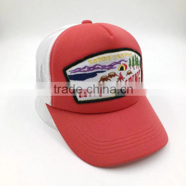 Wholesale Polyester embroidery patch trucker cap