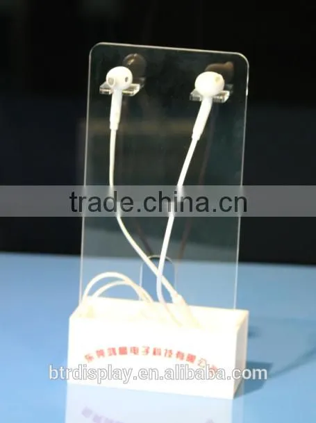 acrylic earphone display with logo