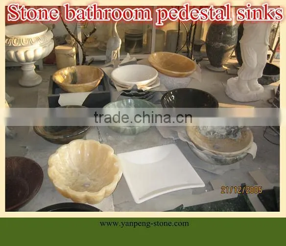 stone bathroom pedestal sinks
