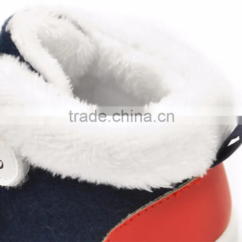 2016 XIAOLIUBAO Organic Cotton Fabric Funny Baby Winter Shoes