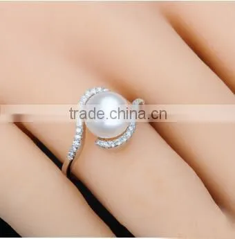 elegant pearl ring for sale design with sunflower shape