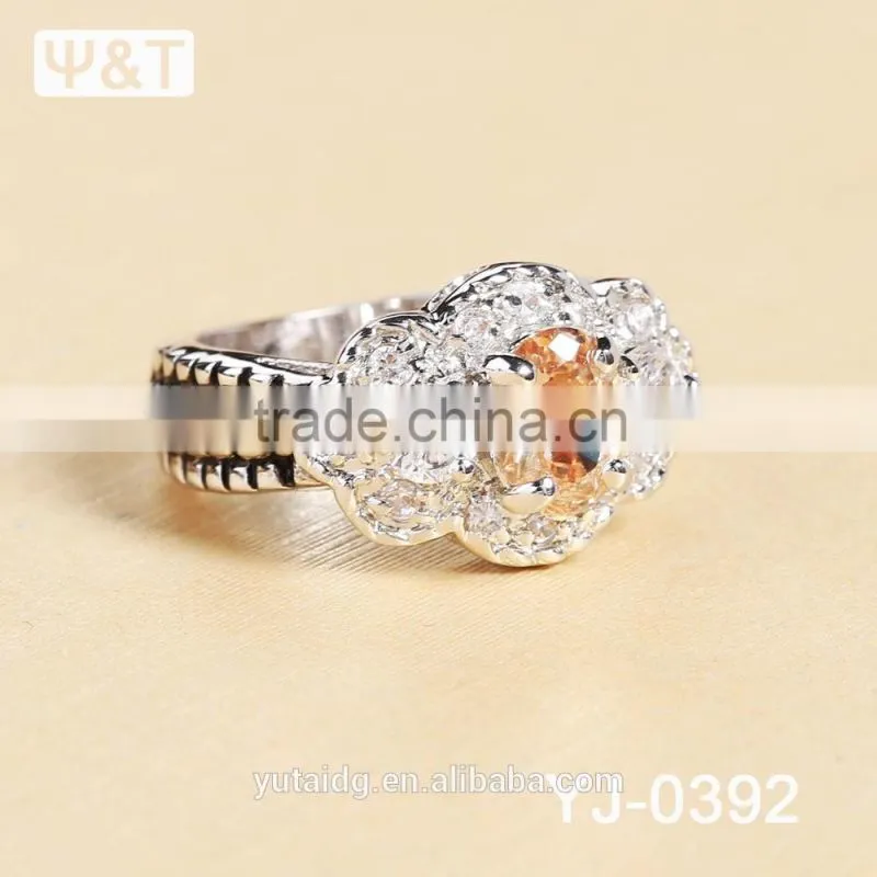 Jingli Jewelry Fashion Flower Shaped Wedding Ring For Women (YJ-392)