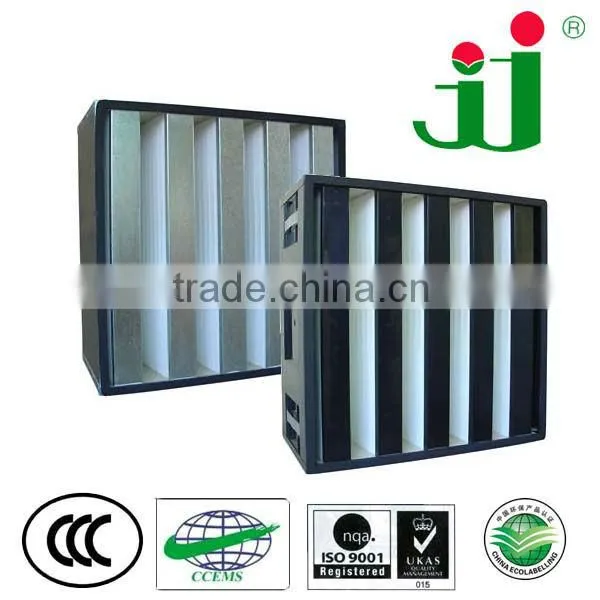 Mini Pleated V Bank Air Filter For Ahu