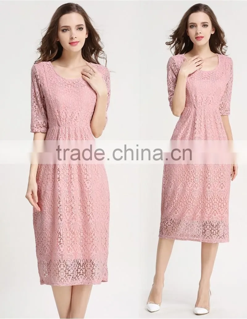 Elegant Lace breastfeeding party dress maternity clothes Fashionable