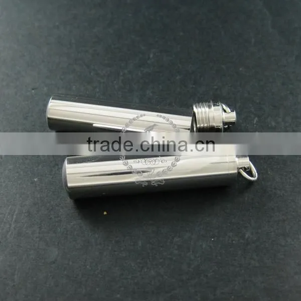 10x45mm 316L stainless steel perfume tube box screw top wish vial pendant charm DIY jewelry supplies 1820248