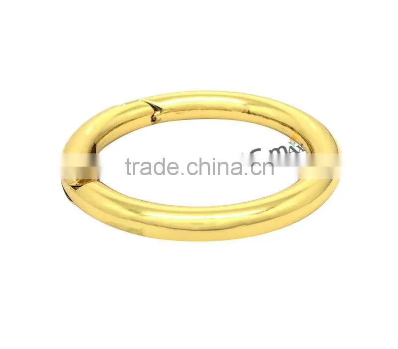 Metal Accessories For Handbag Circle Gold Metal Spring Buckle