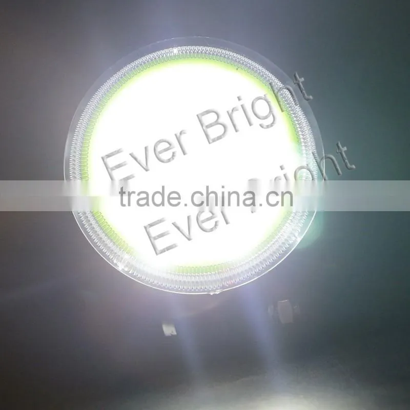 New !!! Waterproof rate IP 67 Motorcycle car Headlight white light Two Types 9-16V DC 12w LED work light+ Angel eyes