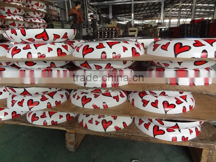 aliuminium non-stick flower decorated silk screen design frypan