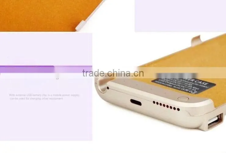 2016 New arrival cell phone case with battery charger for iphone 6