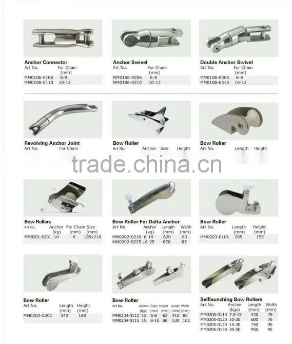 SS316/SS316L/Hot galvanized Bruce Anchor, Flipper Anchor, Delta Anchor
