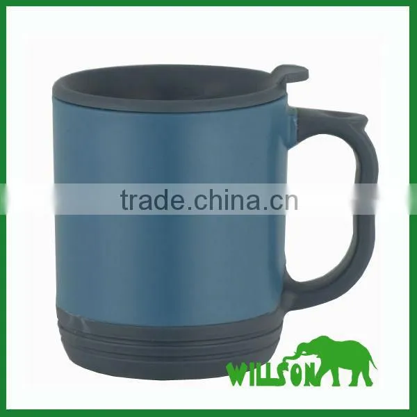 Double wall plastic coffee cup